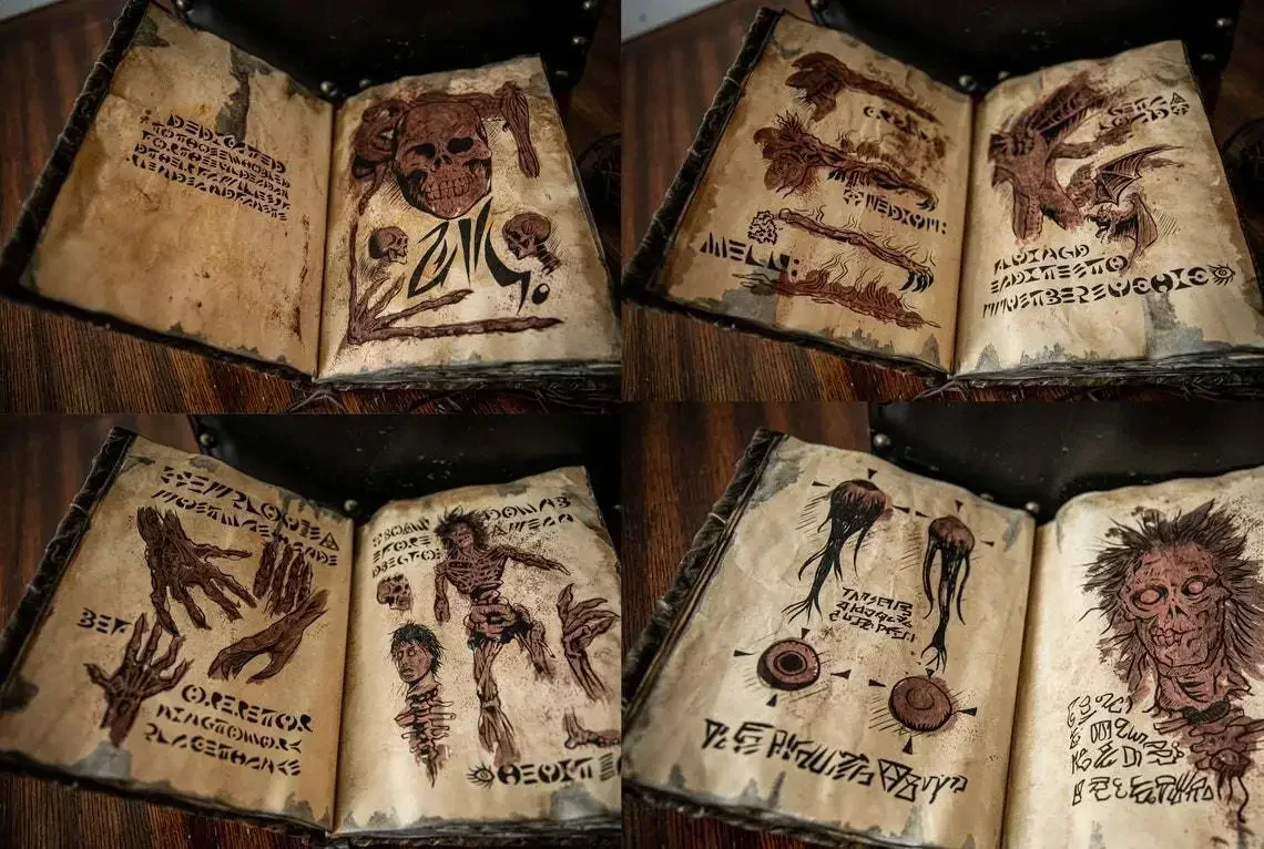 Vintage And Collectible Books - Vintage Necronomicon - Dark Magic Summoning