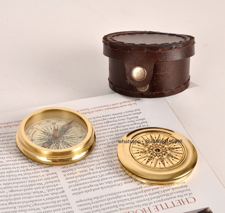 Collectible Vintage Tools - India Imported Brass Vintage Leather Case
