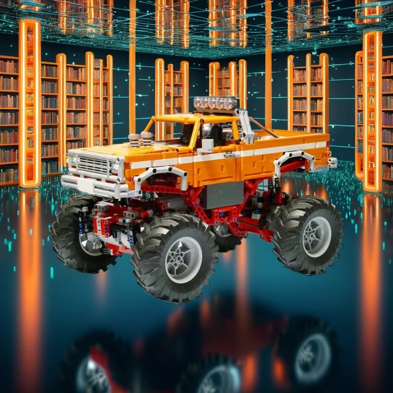 Vintage Collectible Trucks - 1683pcs MOC Technical Vintage Monster Truck