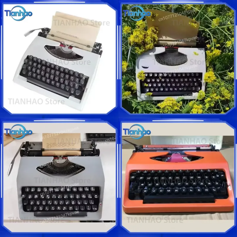 Collectible Vintage Tools - Vintage Russian Mechanical Typewriter for Portable