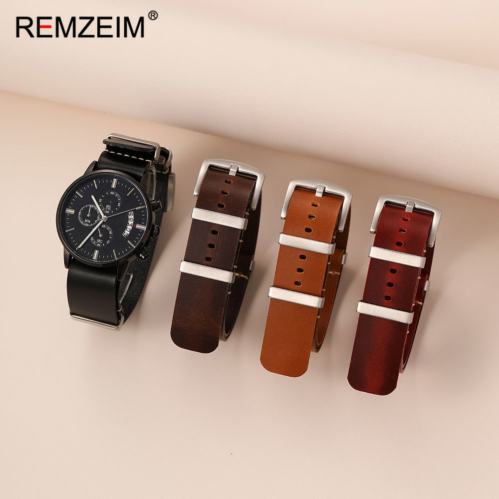 Vintage Collectible Watches - 18mm 20mm 22mm 24mm Men Calfskin