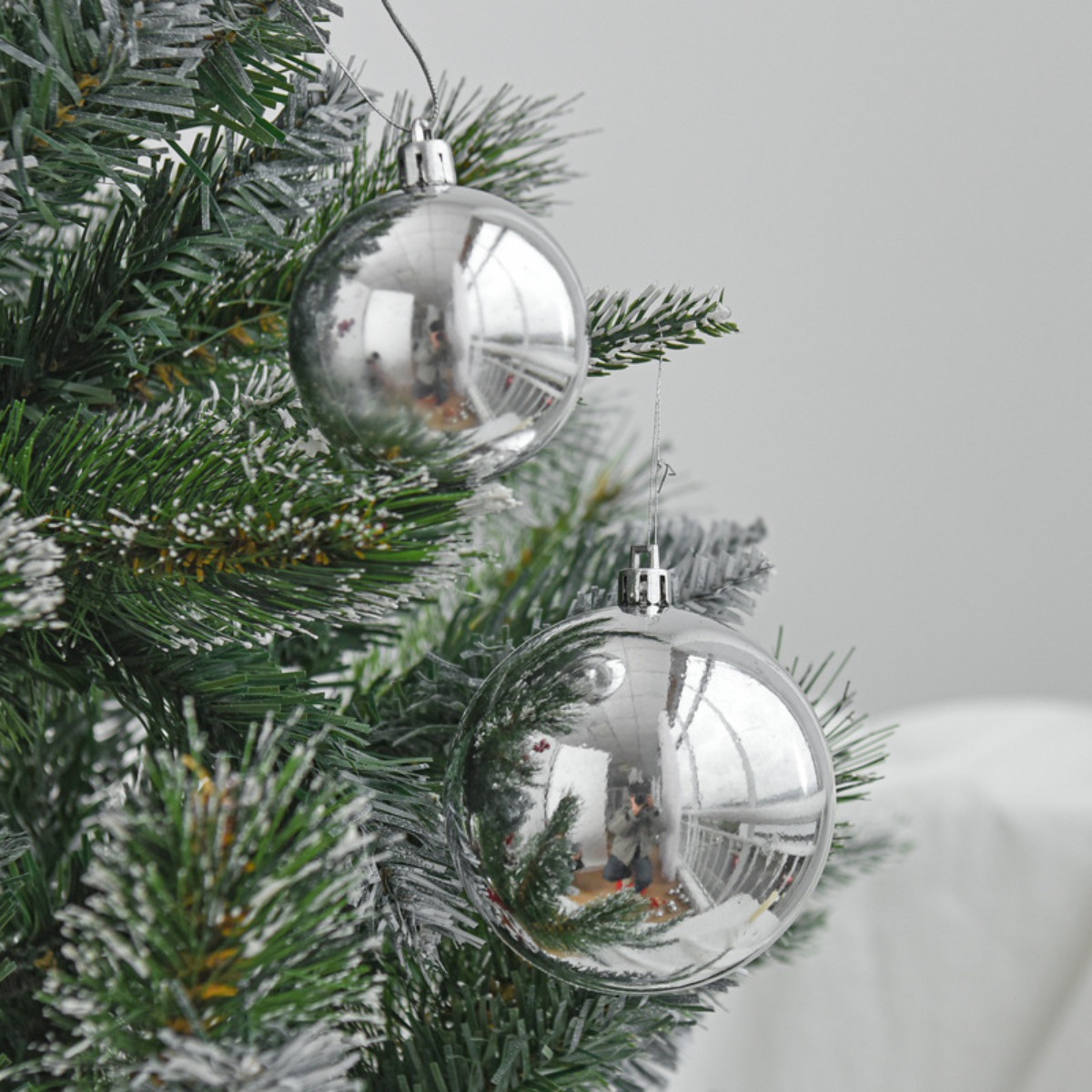 Vintage Collectible Christmas Ornaments - Christmas Ball Ornaments Silver Hanging Tree