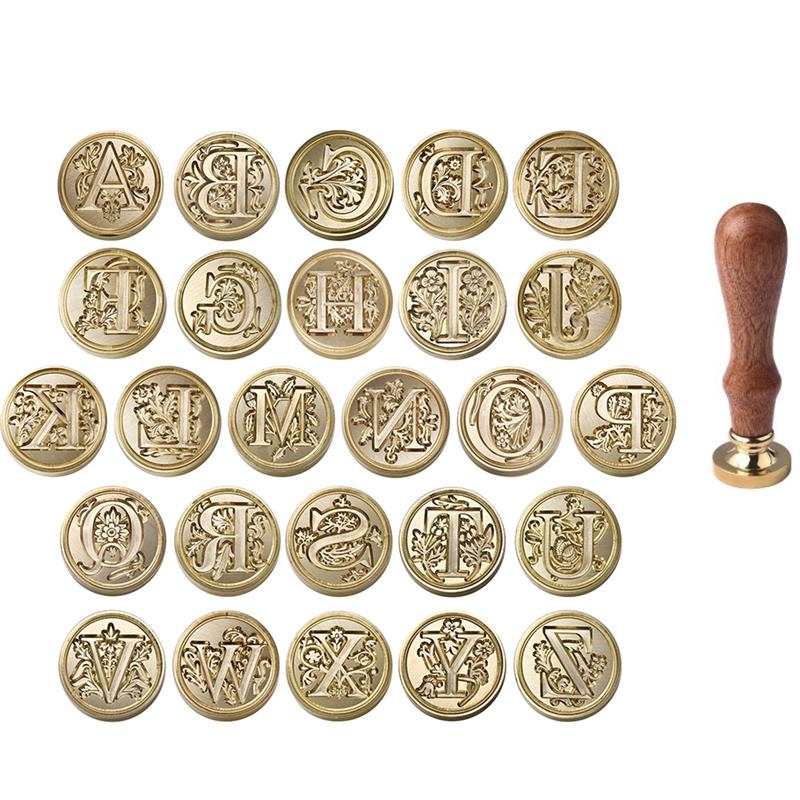 Vintage Collectible Stamps - A-Z Vintage Sealed Wax Stamp Head