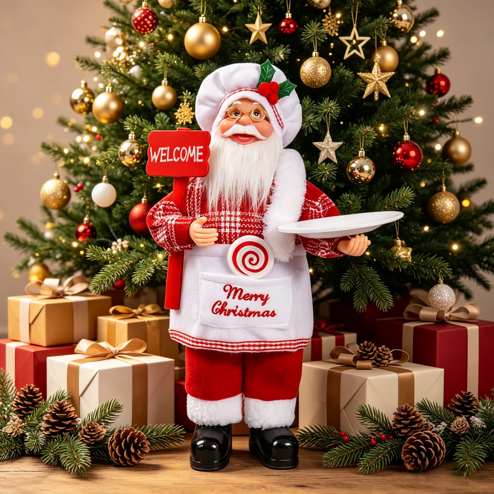 Vintage Collectible Santa - A Christmas chef-themed Santa Claus desktop