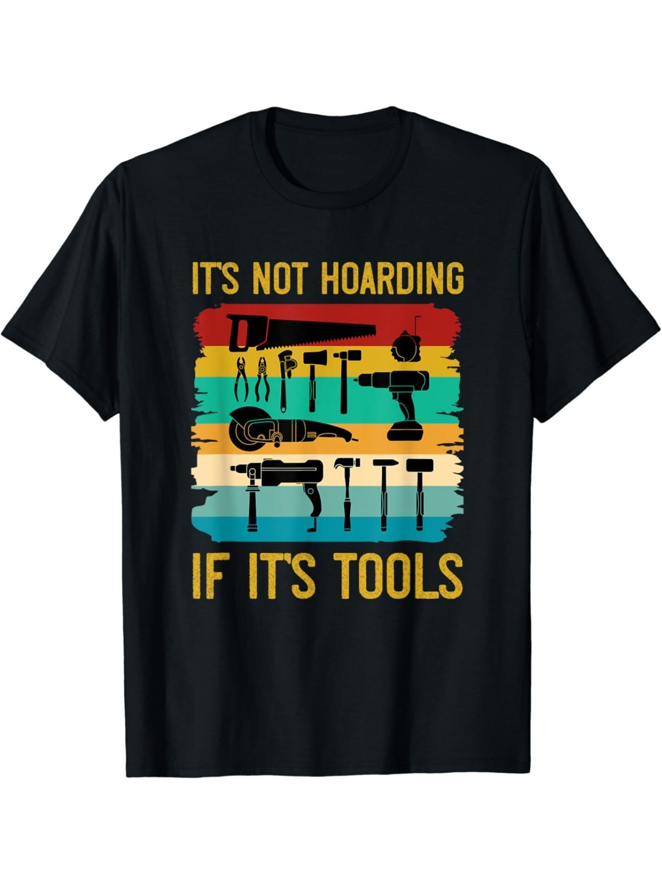 Funny Men's Black Graphic T-Sh - Collectible Vintage Tools review and price
