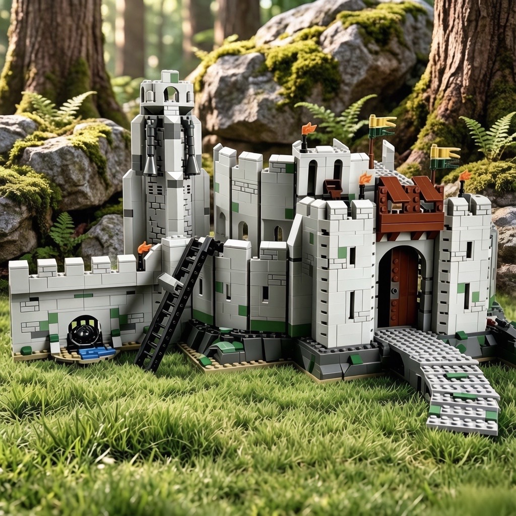 Medieval Castle Fortress DIY A - Vintage Collectible Christmas Ornaments review and price