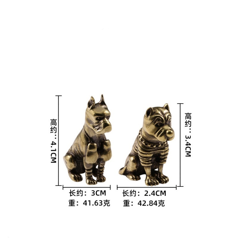 Vintage Solid Brass Pitbull Bu - Vintage Collectible Christmas Ornaments review and price