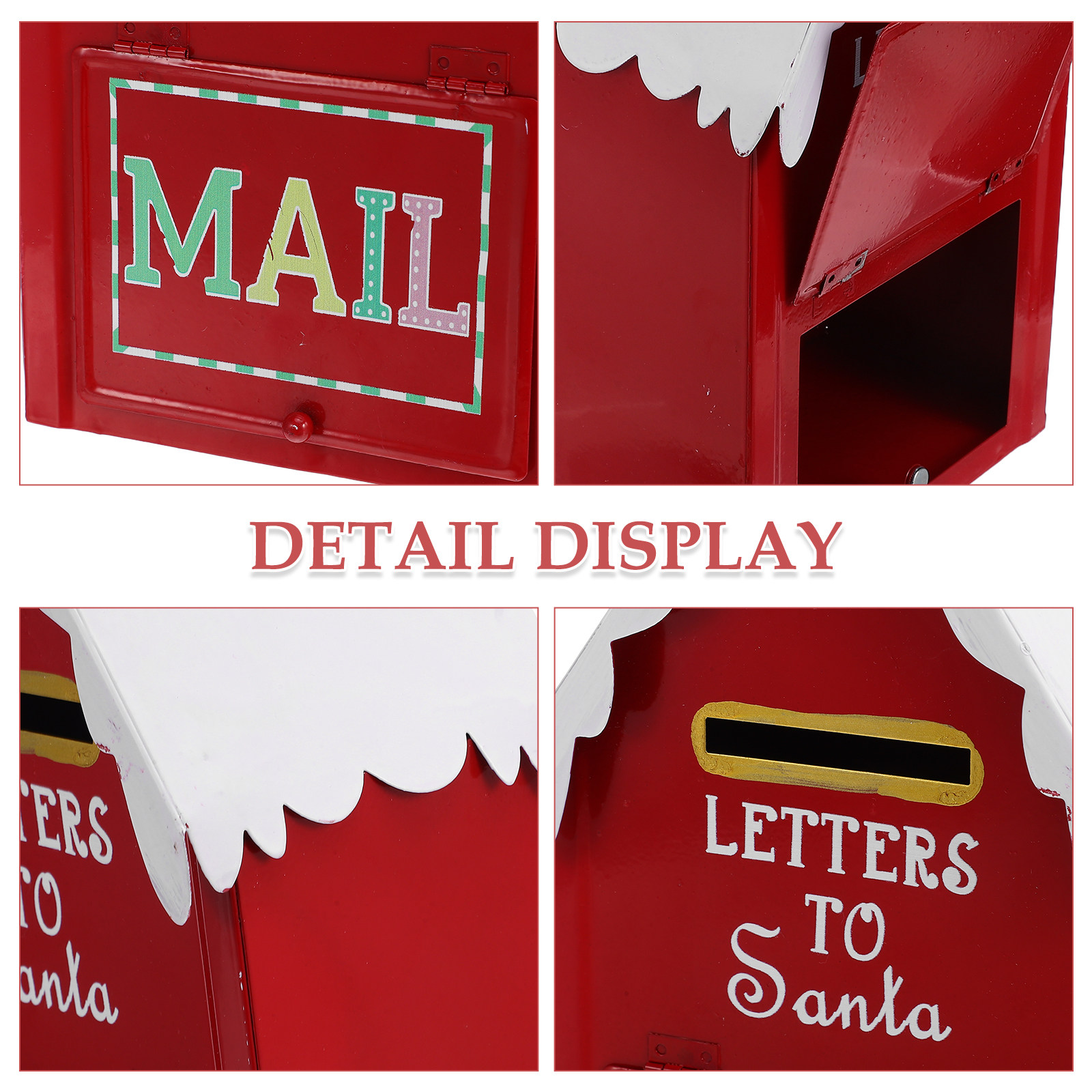 Red Christmas Mailbox Metal Sa - Vintage Collectible Santa review and price