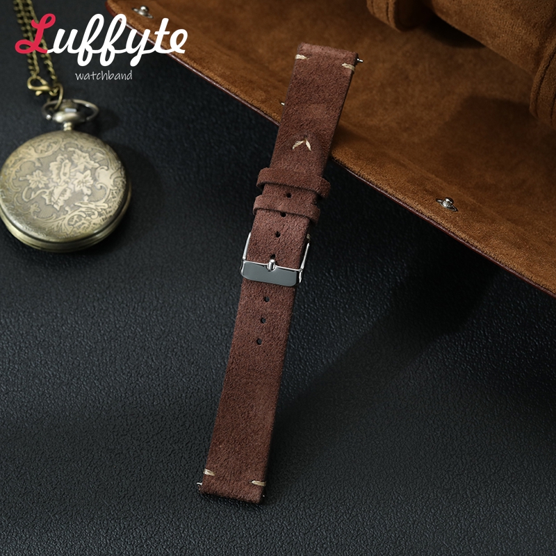 Vintage Suede Leather Watch Ba - Vintage Collectible Watches review and price