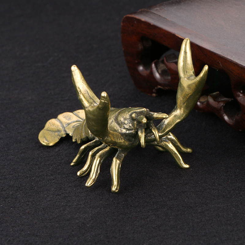 Solid Brass Crayfish Ornament  - Vintage Collectible Furniture review and price