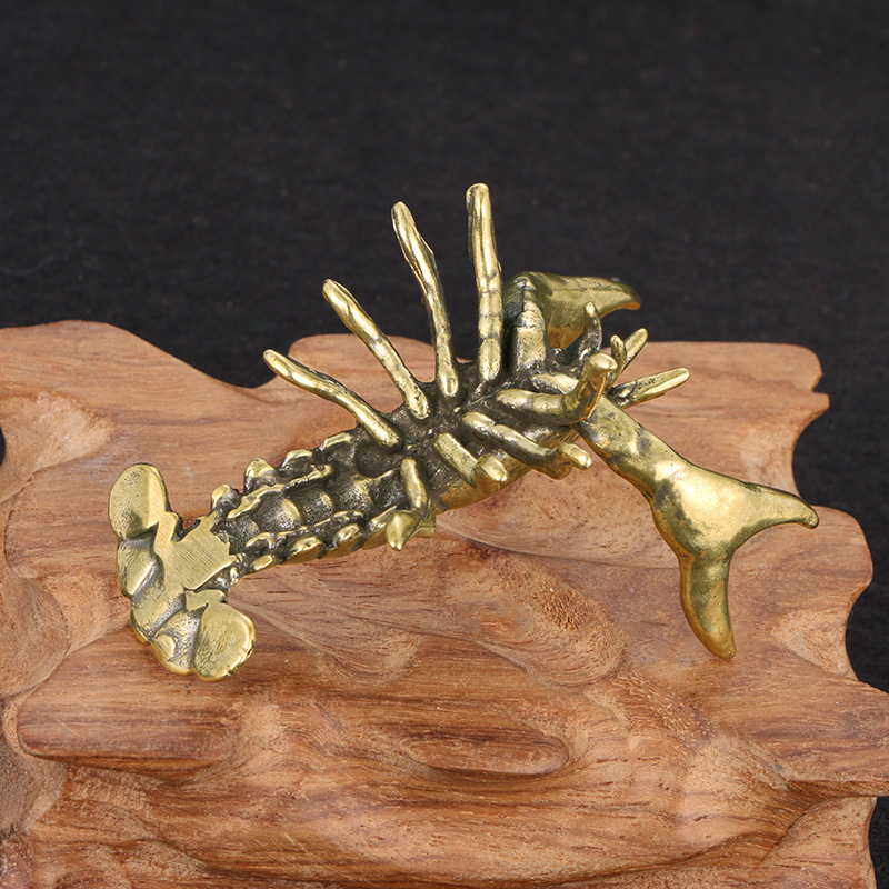 Solid Brass Crayfish Ornament  - Vintage Collectible Furniture review and price