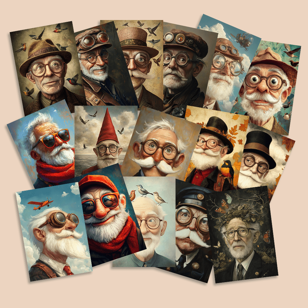 32pcs, vintage cute grandpa, p - Collectible Vintage Greeting Cards review and price