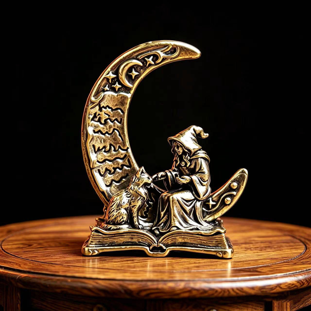 Brass Moon Witch Decoration St - Vintage Collectible Figurines review and price