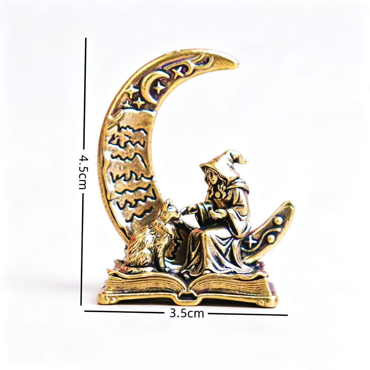 Brass Moon Witch Decoration St - Vintage Collectible Figurines review and price
