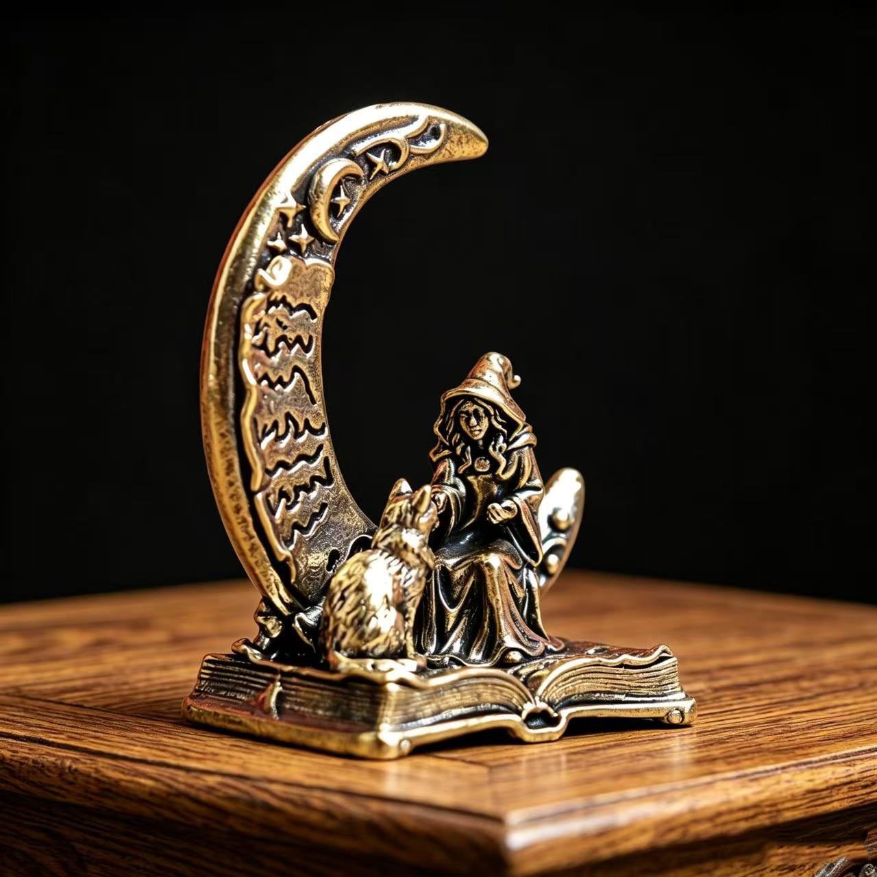 Brass Moon Witch Decoration St - Vintage Collectible Figurines review and price