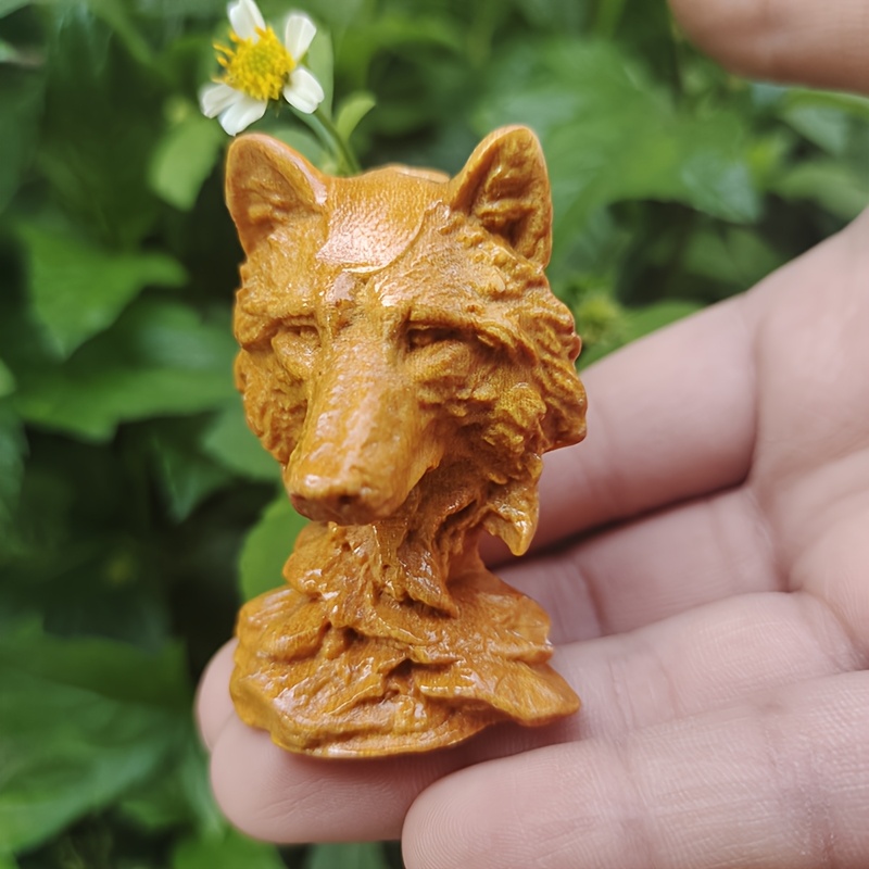 Vintage Wooden Wolf Head Sculp - Vintage Collectible Christmas Ornaments review and price