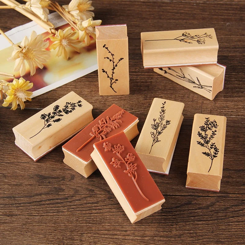 Vintage Plant Tree Wooden Rubb - Vintage Collectible Stamps review and price