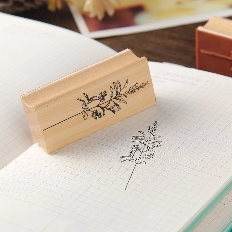 Vintage Plant Tree Wooden Rubb - Vintage Collectible Stamps review and price