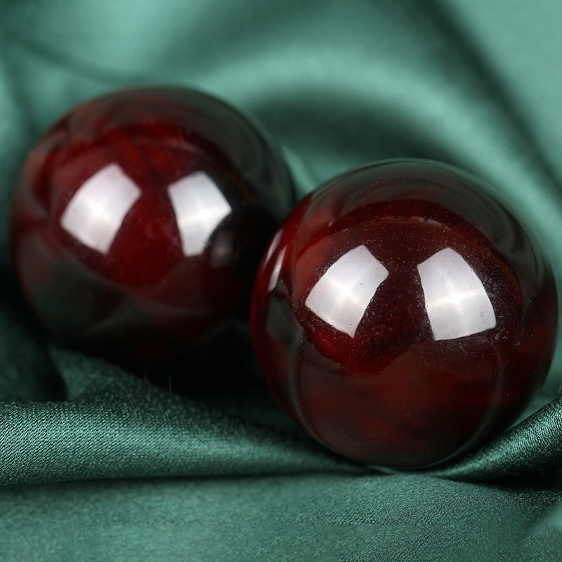 Natural Red Yak Horn Hand Exer - Vintage Collectible Christmas Ornaments review and price
