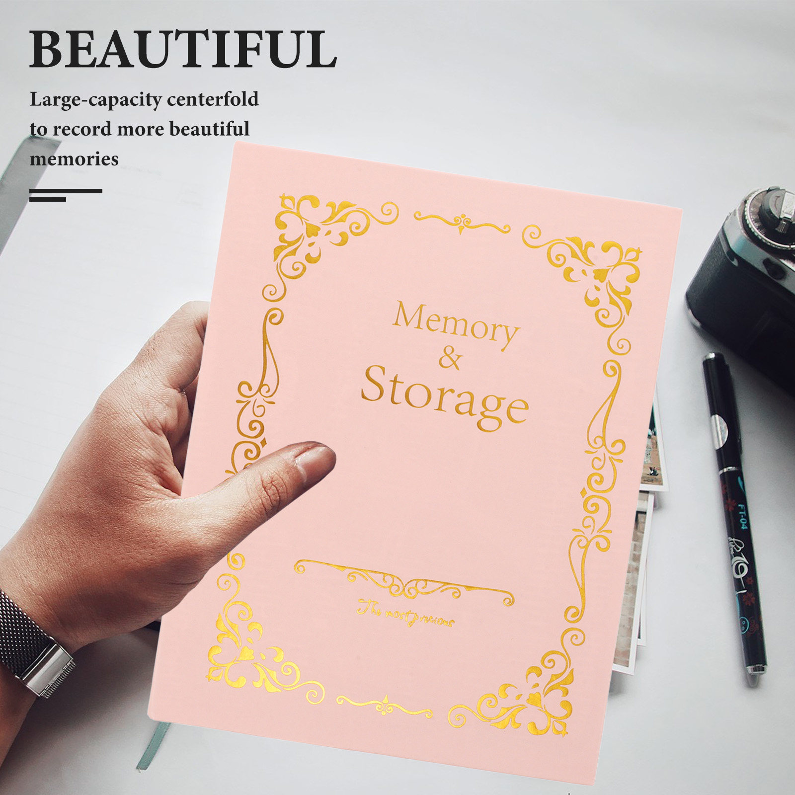 Gold Foil Stamped Photo Album  - Vintage And Collectible Books review and price