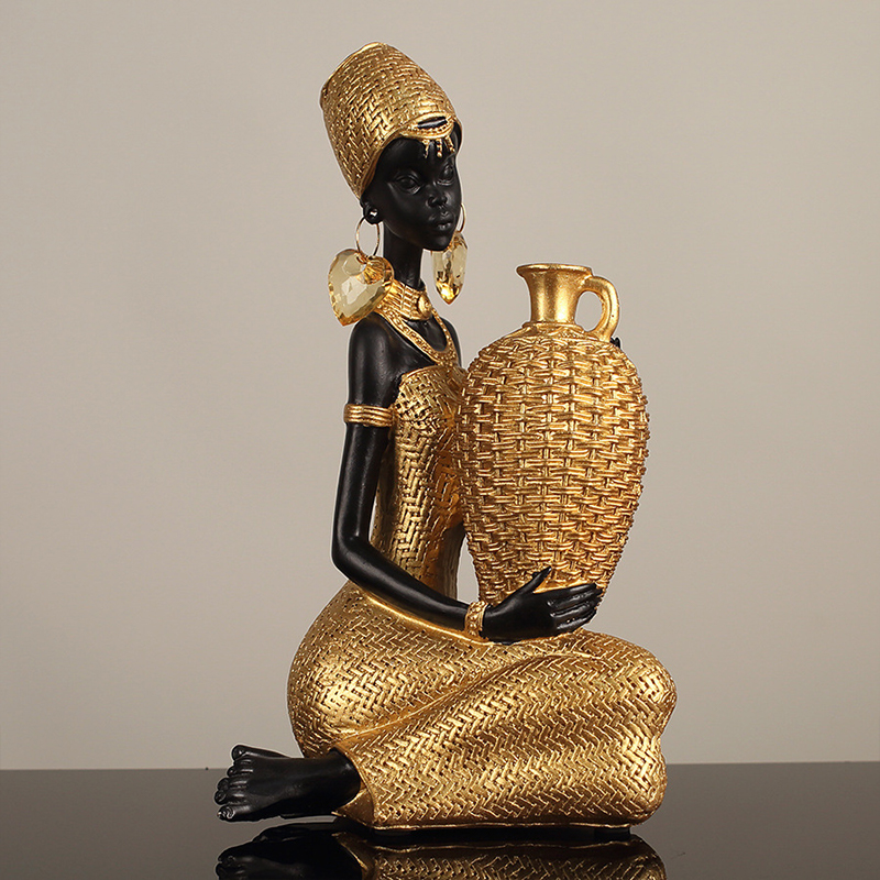 African Girl Holding A Plate S - Vintage Collectible Furniture review and price