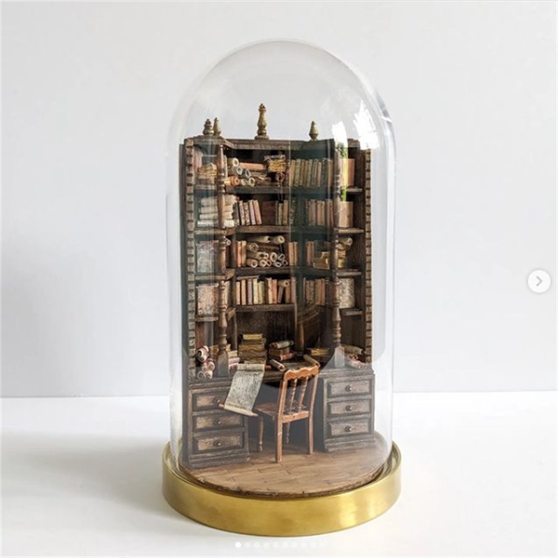 Miniature Bookcase Bookshelf D - Vintage And Collectible Books review and price