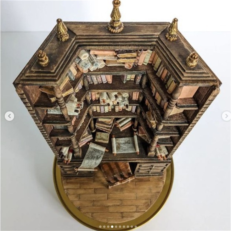 Miniature Bookcase Bookshelf D - Vintage And Collectible Books review and price