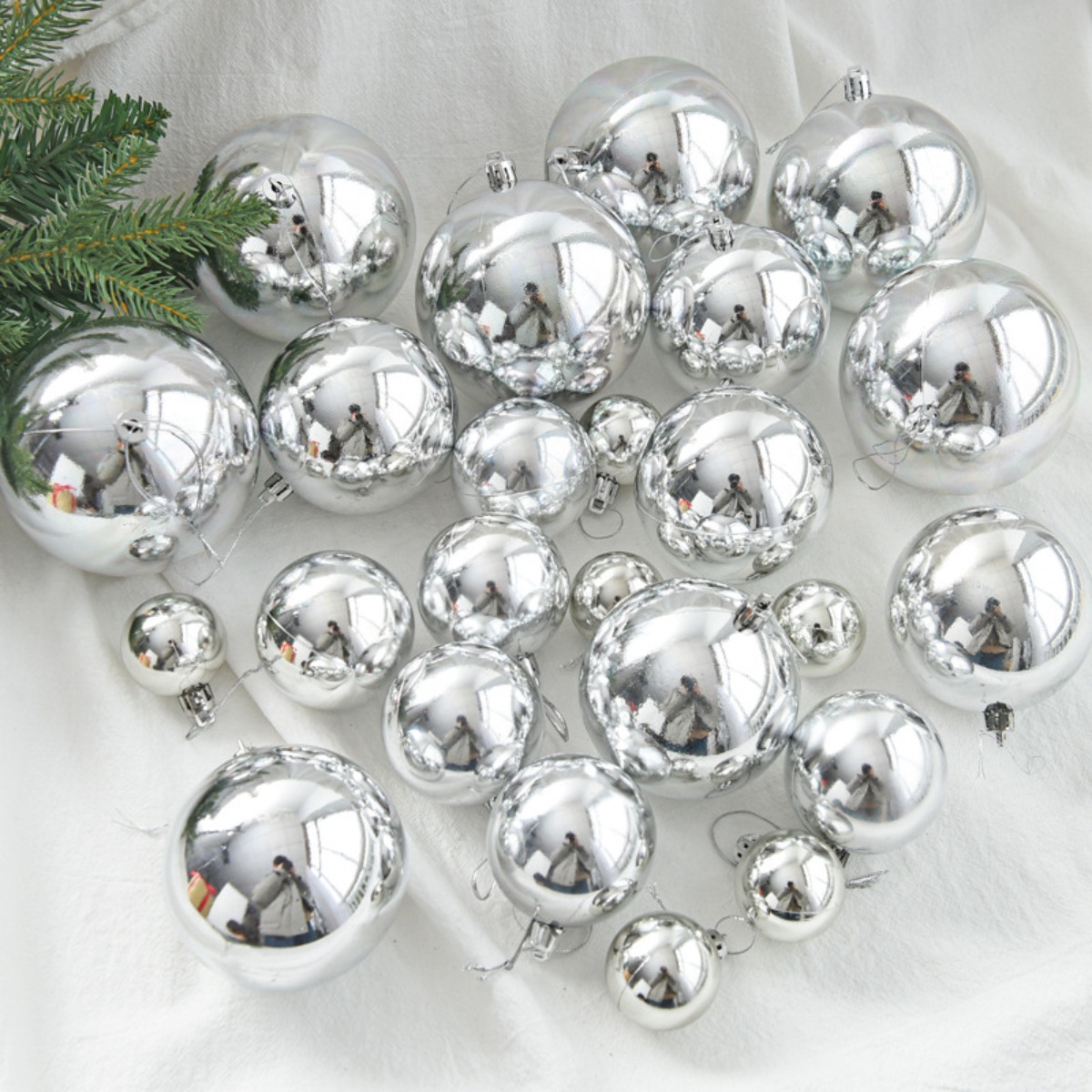Christmas Ball Ornaments Silve - Vintage Collectible Christmas Ornaments review and price