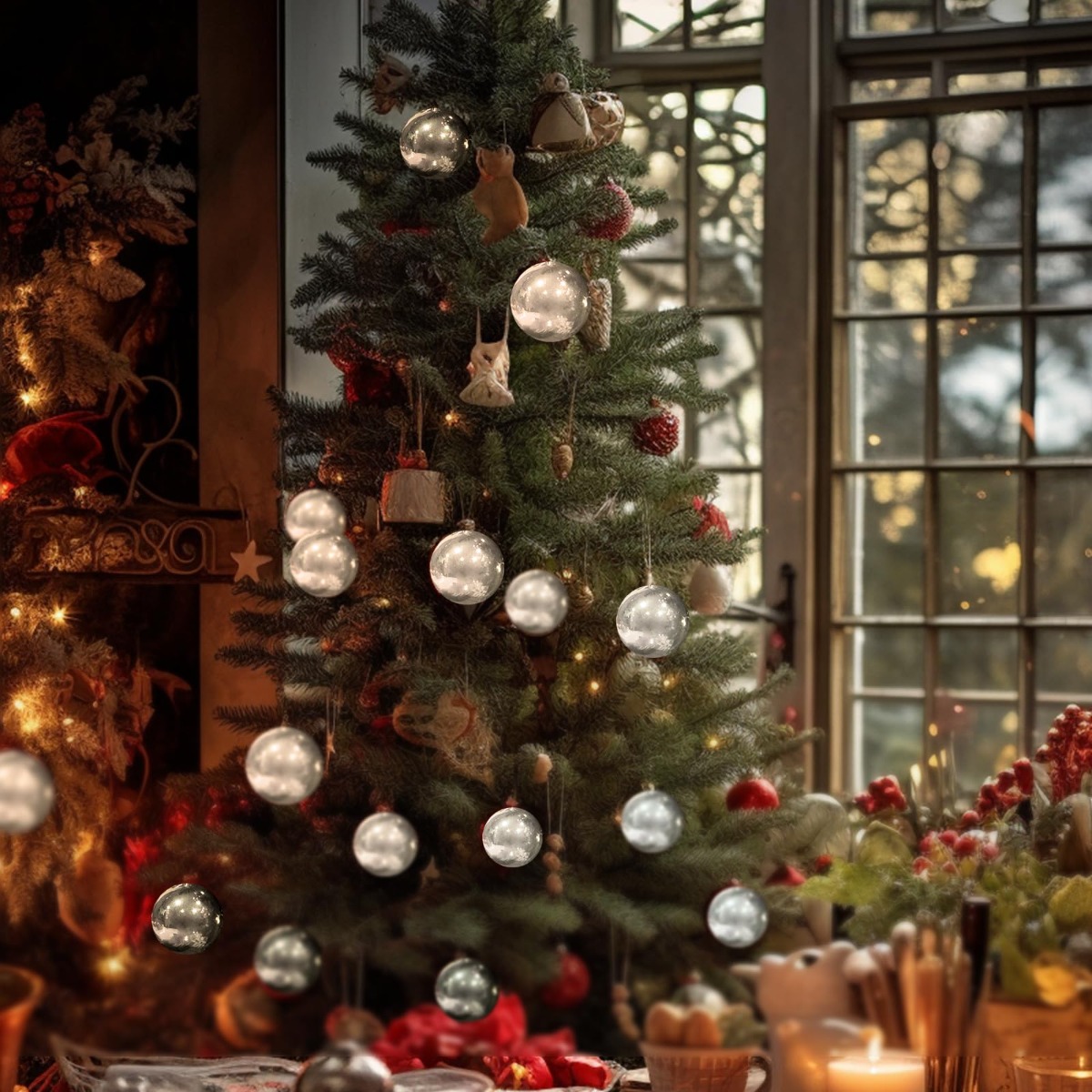 Christmas Ball Ornaments Silve - Vintage Collectible Christmas Ornaments review and price