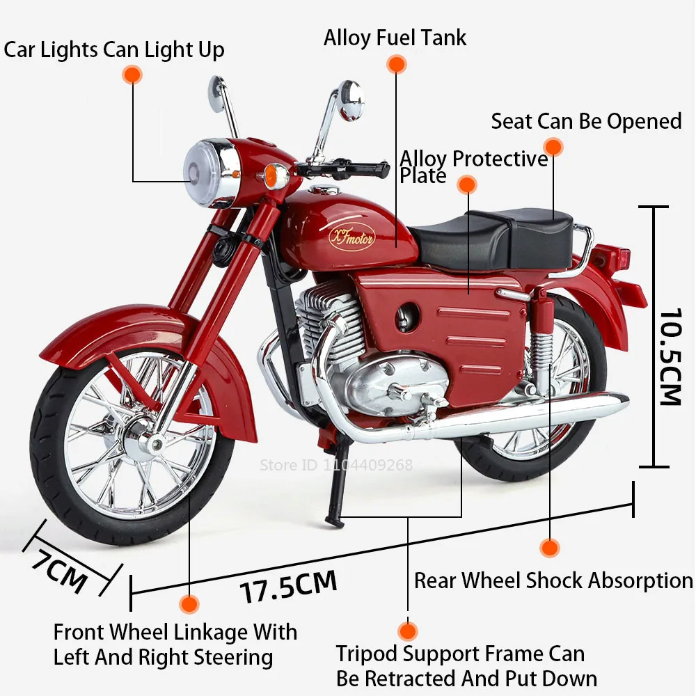 1:10 Scale XF250 Motorcycle Mo - Vintage And Collectible Toys review and price
