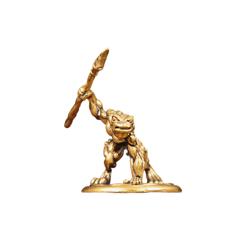 Vintage Brass Frog Warrior Fig - Vintage Collectible Furniture review and price